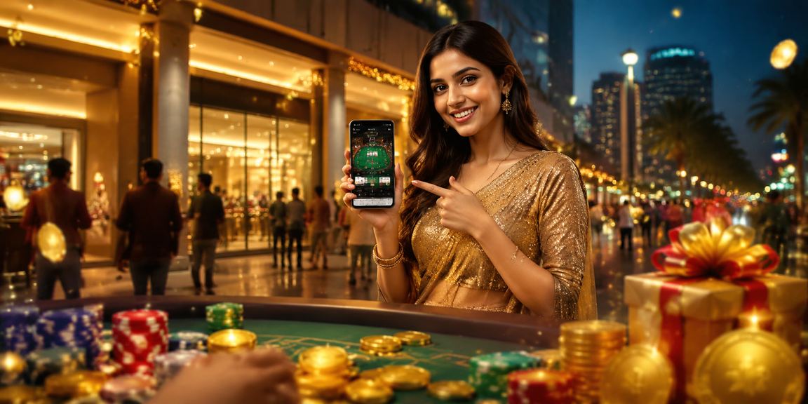 Playing Andar Bahar card game in Indian night market